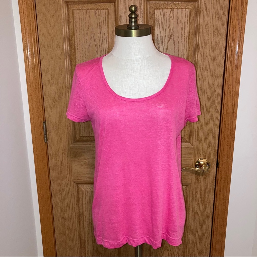 NWT MARC JACOBS hot pink linen tee